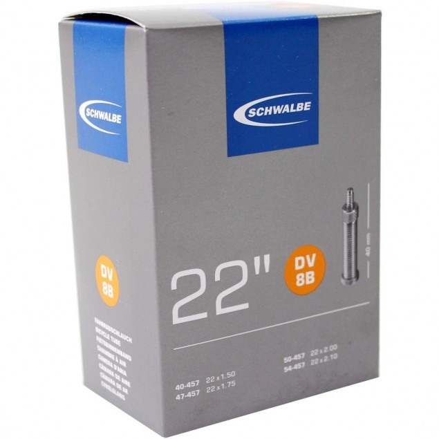 Schwalbe binnenband DV8B 22 x 1.50 - 2.10 hv 40mm Schwalbe binnenband DV8B 22 x 1.50 - 2.10 hv 40mm