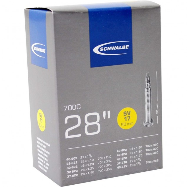 Schwalbe binnenband SV17 28 x 1.10 - 1.75 fv 50mm Schwalbe binnenband SV17 28 x 1.10 - 1.75 fv 50mm