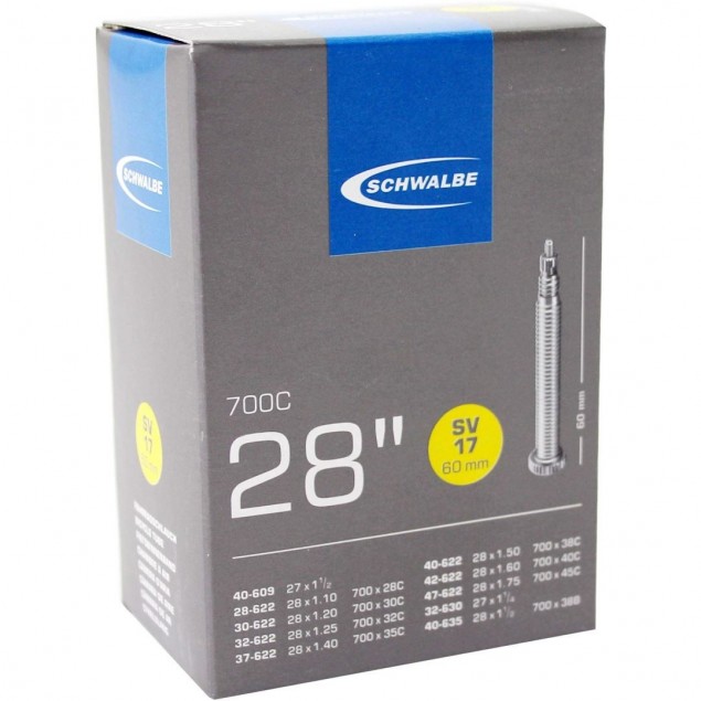 Schwalbe binnenband SV17 28 x 1.10 - 1.75 fv 60mm Schwalbe binnenband SV17 28 x 1.10 - 1.75 fv 60mm