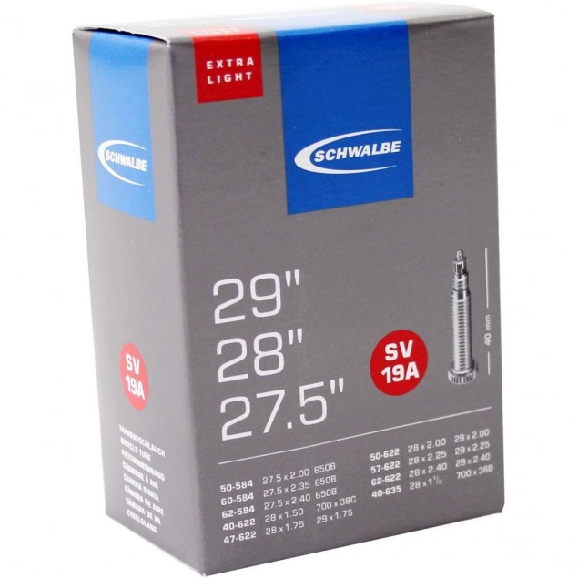Schwalbe binnenband SV19A X Light 27.5 x 2.00 - 29 x 2.40 Schwalbe binnenband SV19A X Light 27.5 x 2.00 - 29 x 2.40