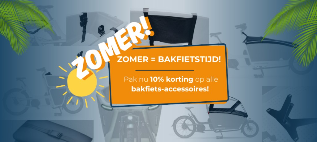 ZOMERACTIE: 10% korting op alle bakfiets-accessoires! 