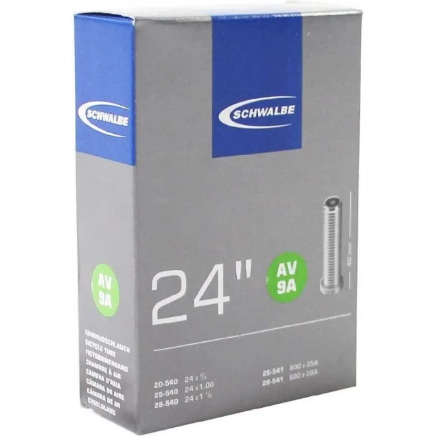 Schwalbe binnenband AV9A 24 x 3/4 - 1 1/8 av 40mm Schwalbe binnenband AV9A 24 x 3/4 - 1 1/8 av 40mm