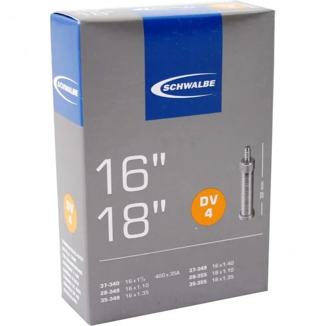 Schwalbe binnenband DV4 16 x 1 3/8 - 18 x 1.35 hv 32mm Schwalbe binnenband DV4 16 x 1 3/8 - 18 x 1.35 hv 32mm